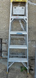 Werner Job-Master Model 365 Aluminum 5 Ft Step Ladder, 225 Lb Duty Rating Made In USA