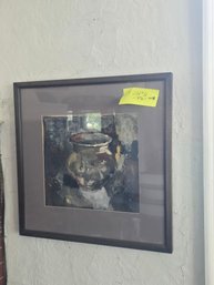 Framed Modern Still Life Painting Of Ceramic Vessel  Contemporary Artwork