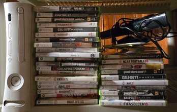 Microsoft Xbox 360 Console, Kinect Sensor & 30 Xbox 360 Video Games - GTA, Call Of Duty, Red Dead