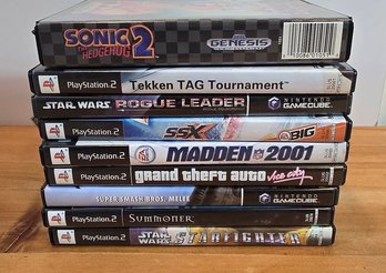 Lot Of 9 Empty Video Game Cases, PS2, GameCube & Sega Genesis