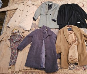 Designer Women's Coat Lot- Lucky Brand, Ellen Tracy, Belle & Bloom, Ruffian, Sam Edelman, S-M, 10