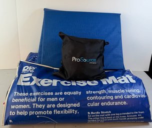 Vintage DP Fit For Life Exercise Mat & Fitness Lot - ProSource, Billy Bands & Halos