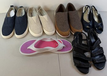 Women's Shoe Lot – Kensie Size 7.5, Easy Street Sandals, Soft Style Hush Puppies & Tek Gear