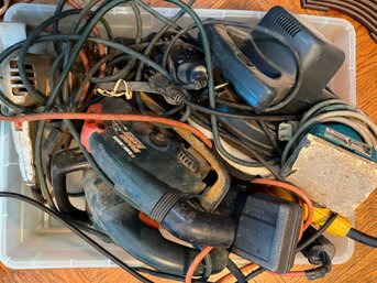 Corded Power Tool Lot - DeWalt DW303, Black & Decker Wood Hawk, SKIL 457 Drill, Makita & More