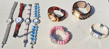 Fashion Watch Lot Of 8- Armitron, Timex Indiglo, Osirock, Jenni B, Geneva & Decorative Cuff Watches