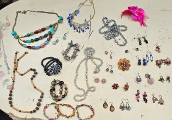Mixed Fashion Jewelry Collection- Statement Necklaces, Earrings, Beaded Jewelry, Brooch & Accessories
