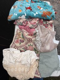 Home Textile & Linen Collection- Floral Embroidery, Crochet, Lace, Stripes & Dog Print Blanket
