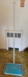 Vintage Bissell 400 Carpet Sweeper- Turquoise Manual Floor Sweeper