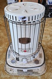 Vintage Delta Heat DA-2100 Kerosene Heater- White Enamel Portable Radiant Heater 24'