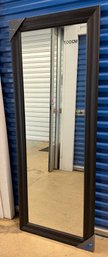 Large Full-Length Wall Mirror With Dark Wood-Tone Frame - 70'H X 27'W