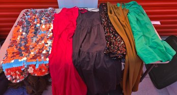 Lot Of 6 Women's Dresses- Kensie Sequin, Tahari, Levi's, Old Navy L, A New Day L & Tsher NWT L
