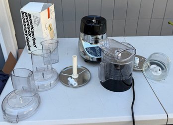 Cuisinart SmartPower Duet BFP-703CH Blender & Food Processor Combo- Chrome Base & Attachments