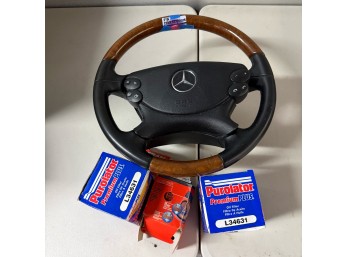 Mercedes-Benz-Marked Steering Wheel With SRS Module And Oil Filter Packages