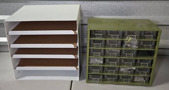 Stackmaster By Union Parts-Drawer Cabinet And Five-Slot Paper Organizer