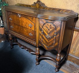 Vintage Buffet Sideboard Server, Carved Cabinet, Buffet Cabinet, Dining Room Storage Furniture