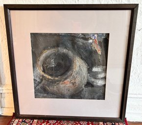 Framed Abstract Still Life Oil Painting On Board  Modern Contemporary Artwork  24'W X 24'H