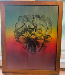 Large Framed Floral Art Print, Botanical Wall Dcor, Contemporary Flower Artwork 24.5' X 30.5'