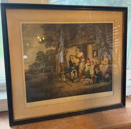 Antique Style 'Saturday Evening  The Husbandman' Framed Print 28.5' X 25.5'