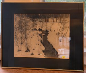 Framed Winter Landscape Photograph Or Print 20' X 16' Black & White Nature Scene