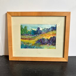Signed Mary Ann Traister Original Impressionist Landscape Pastel Framed Artwork