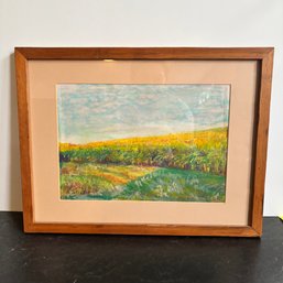 Signed A. Traister Original Landscape Pastel Painting Framed Nature Artwork