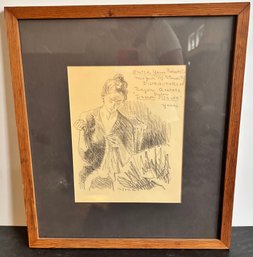 Moses Soyer 'United Yarn Products Co.' Original Lithograph/Print From Improvisations Framed 16' X 18'
