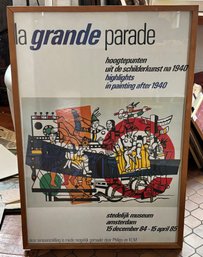 1984 Stedelijk Museum Amsterdam 'La Grande Parade' Exhibition Poster Framed 25' X 38'