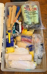 Large Painting Supplies Lot, Paint Rollers, Purdy Gold Eagle Covers, Trim Tools, Accessories