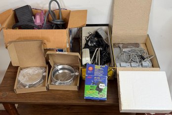 Vintage Electronics & Audio Accessories Lot - Foot Pedals, Switches, Cables, Adapters & Solar Filter Holders