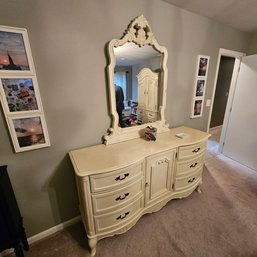 Chris Madden For JCPenney Home French Provincial 6-Drawer Dresser With Ornate Mirror