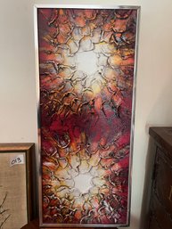 Large Abstract Floral Textured Canvas Wall Art