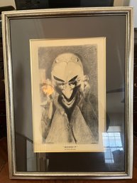 Vintage Gossip By C. O. Hjorstberg Print, And Satan Came Also, Framed Illustration
