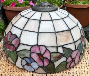Floral Tiffany Style Stained Glass Lamp Shade- 12' Diameter