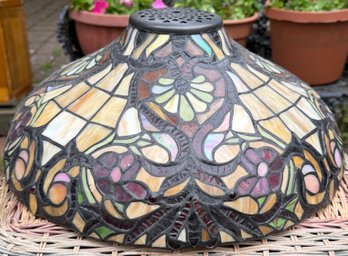 Vintage Tiffany Style Slag Glass Lamp Shade Replacement