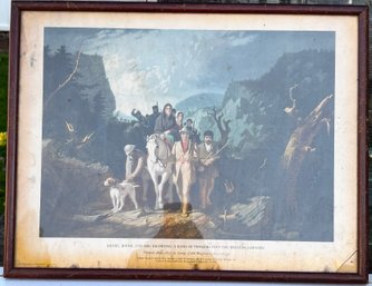 Vintage Framed Daniel Boone Historical Print After George Caleb Bingham