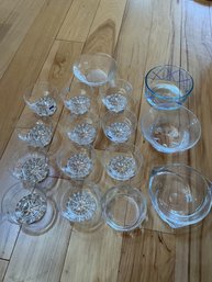 Lot Of Studio Nova Japan Crystal Dessert Bowls & Serving Pieces