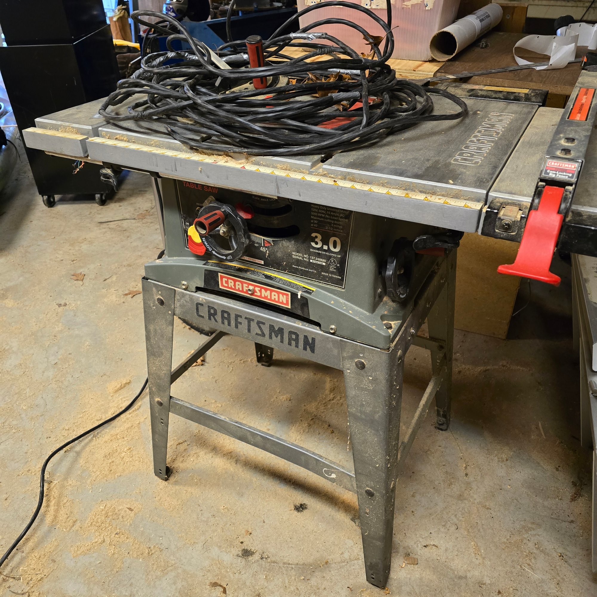 Craftsman 10" Table Saw (barn) #76699 | Auctionninja.com