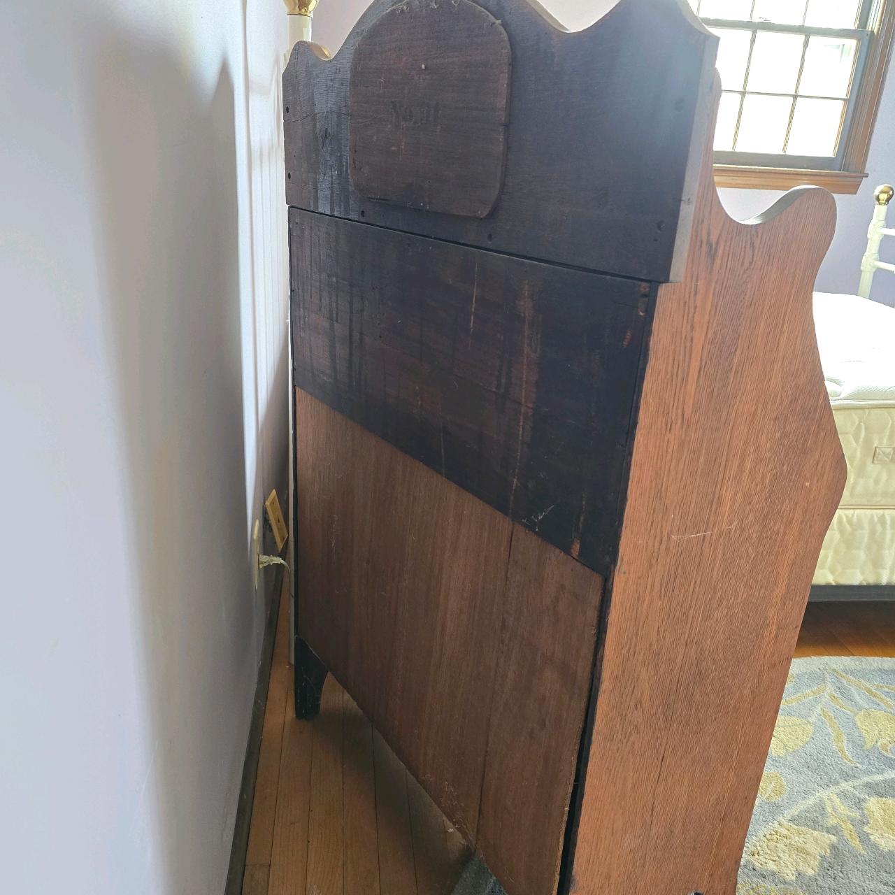 Vintage Oak Drop Front Secretary Desk (BR1) #129694 | Auctionninja.com