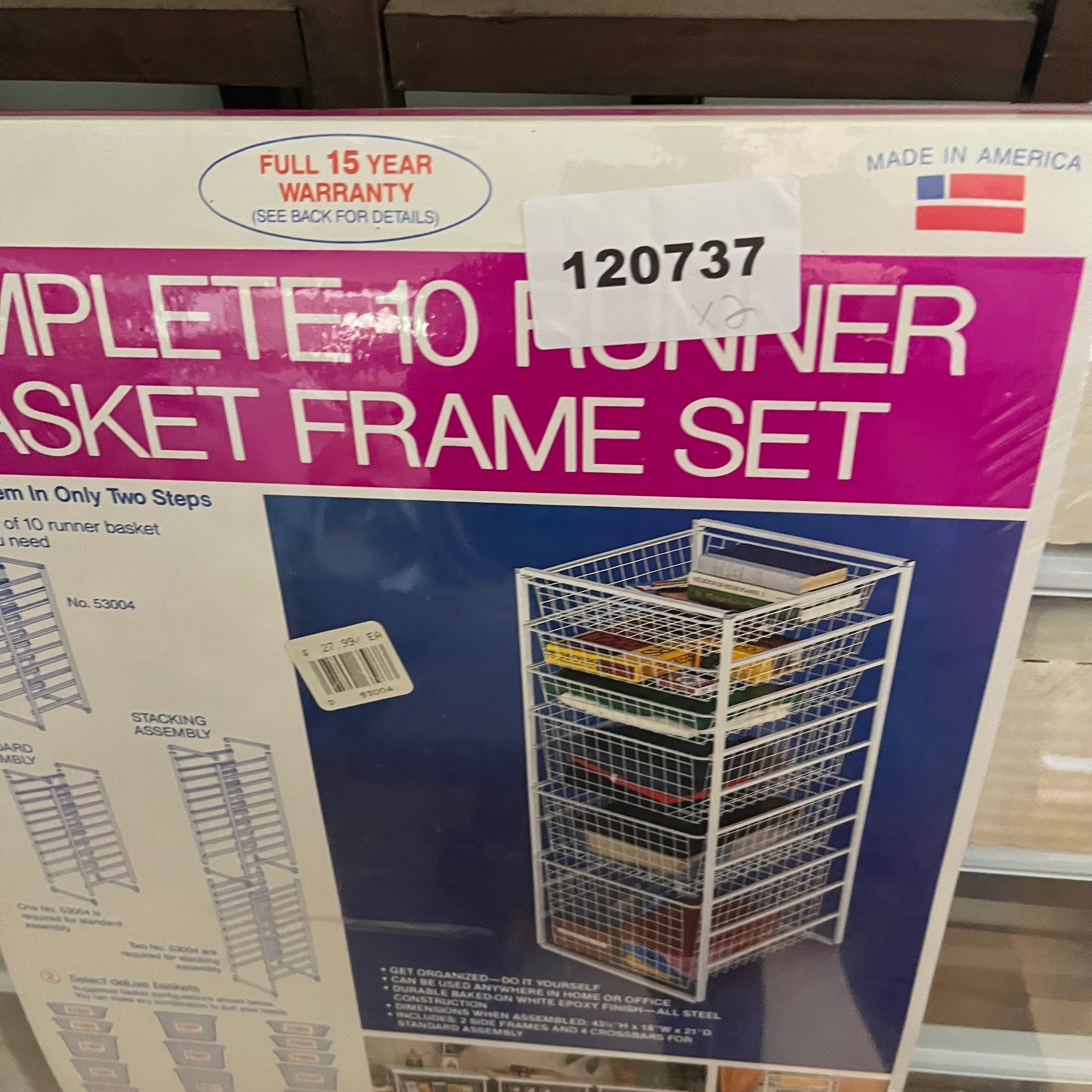 Two Basket Frame Sets, Not Including Baskets (attic) #120737 ...