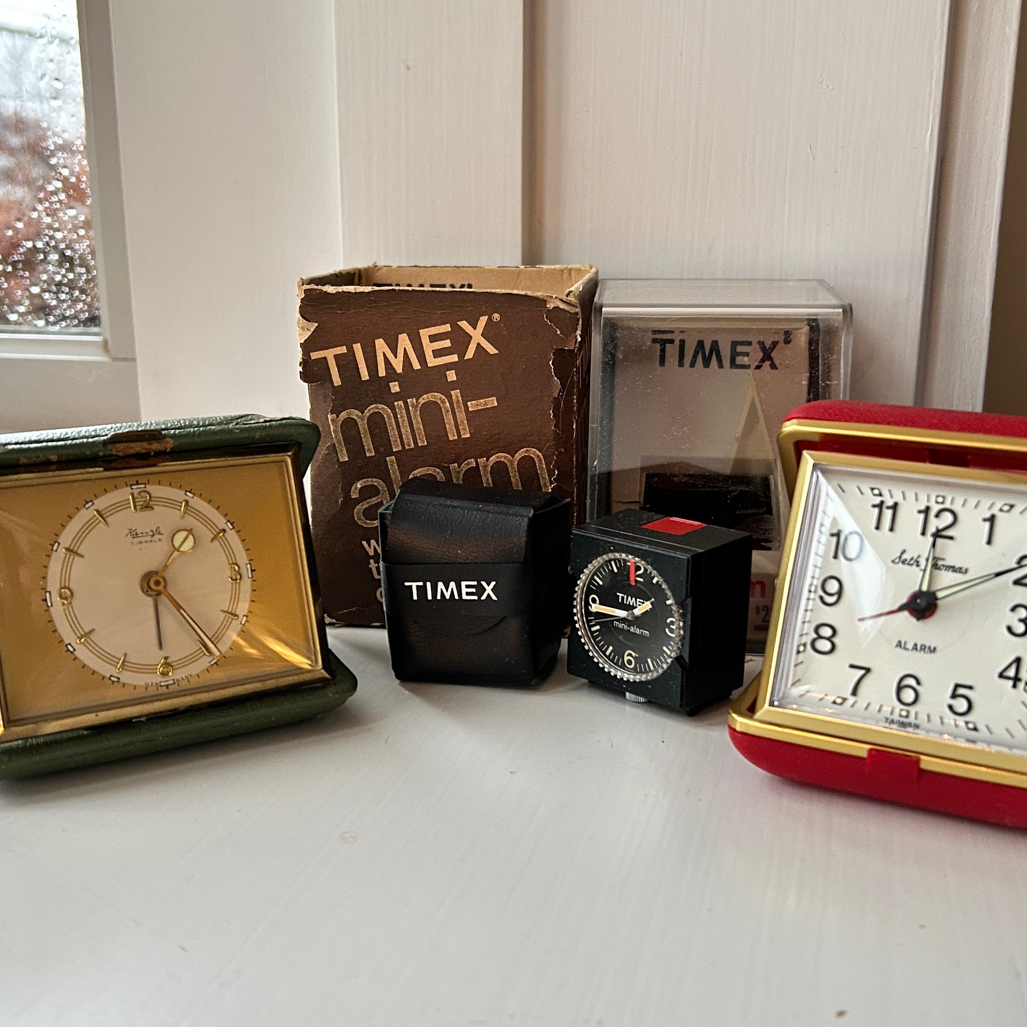 Kienzle Quartz & Seth Thomas Travel Clocks, Timex Mini Alarm Clock