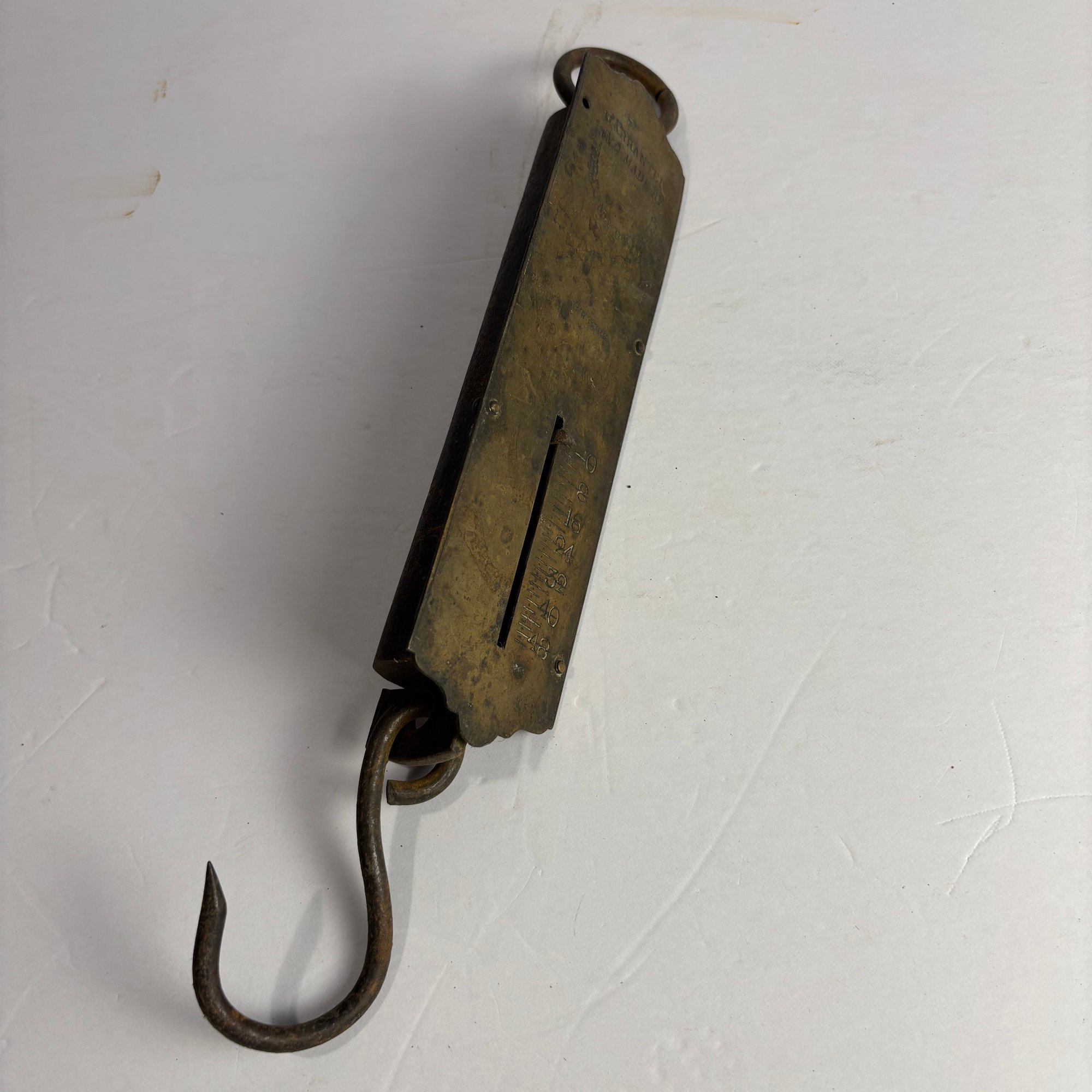 Antique Morton & Bremerton Brass Hanging Spring Scale (BSMT) #110375 ...
