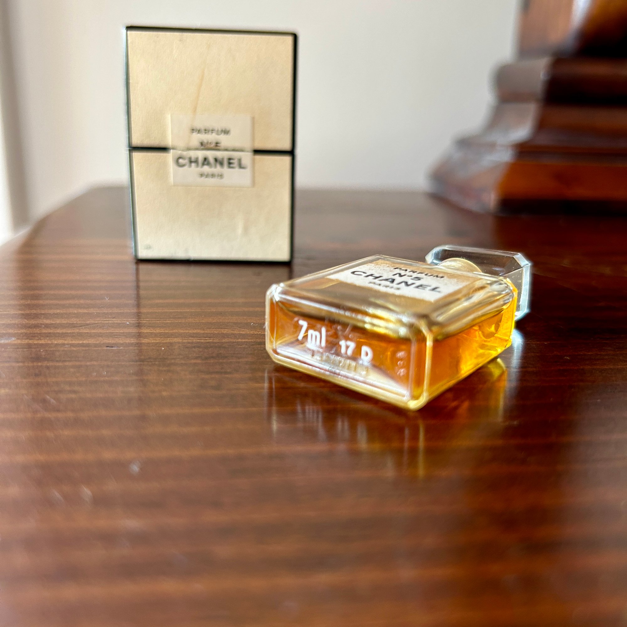 Adorable Vintage CHANEL Number 5 Perfume Bottle With Box - Mini
