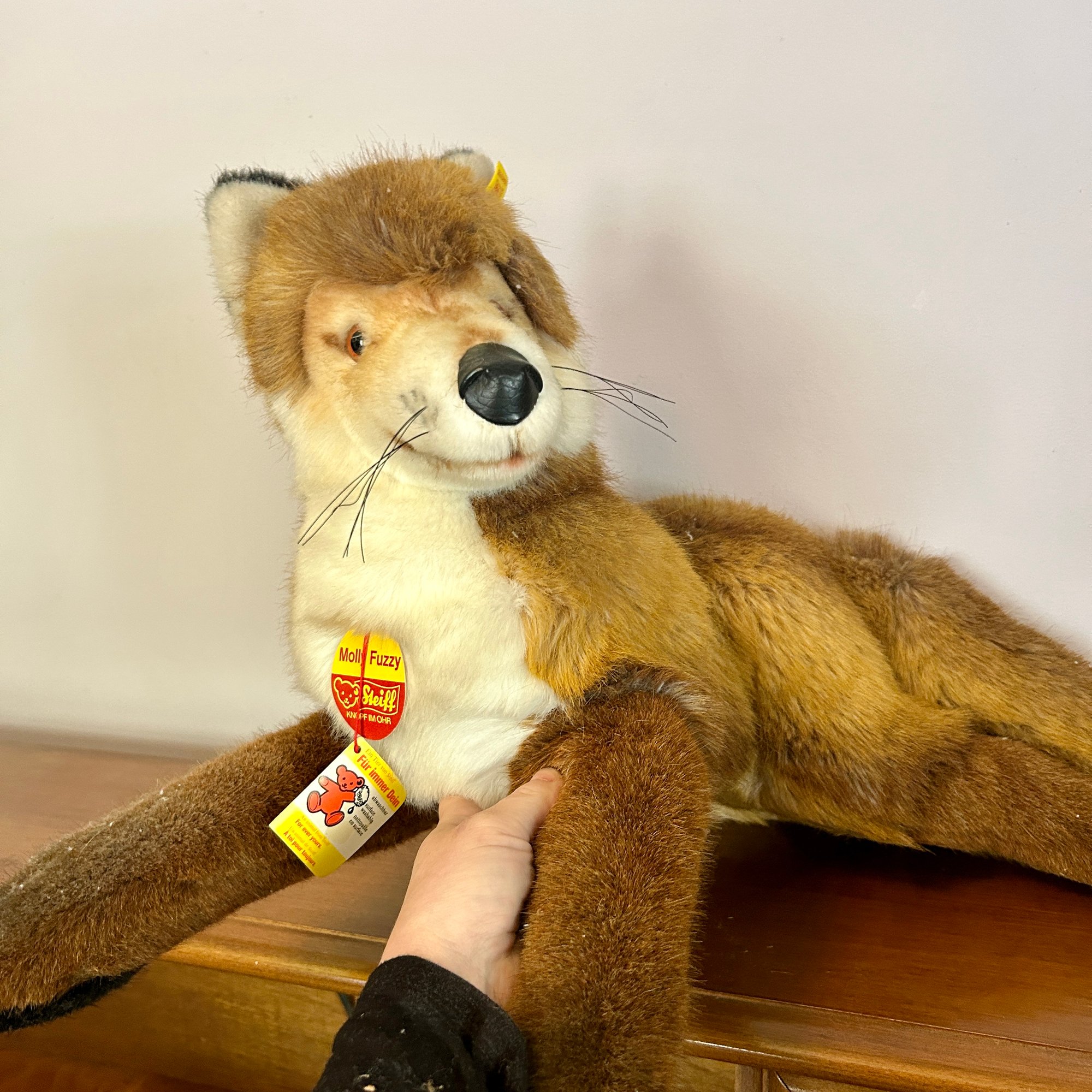 Wow! Large Vintage STEIFF Molly Fuzzy Fox (56110)(bed1) #56111