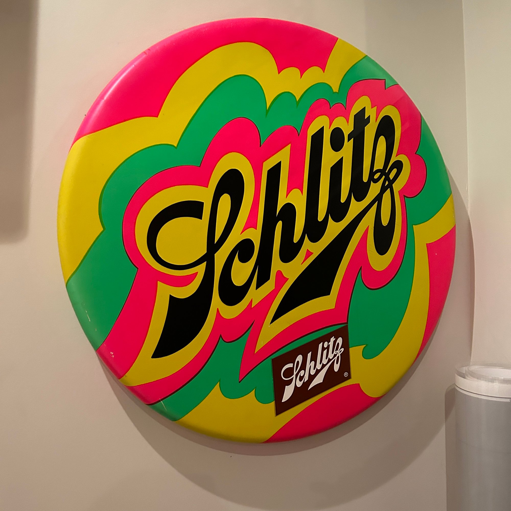 Wow! Rare Groovy Vintage SCHLITZ Beer Sign, 1970, 25