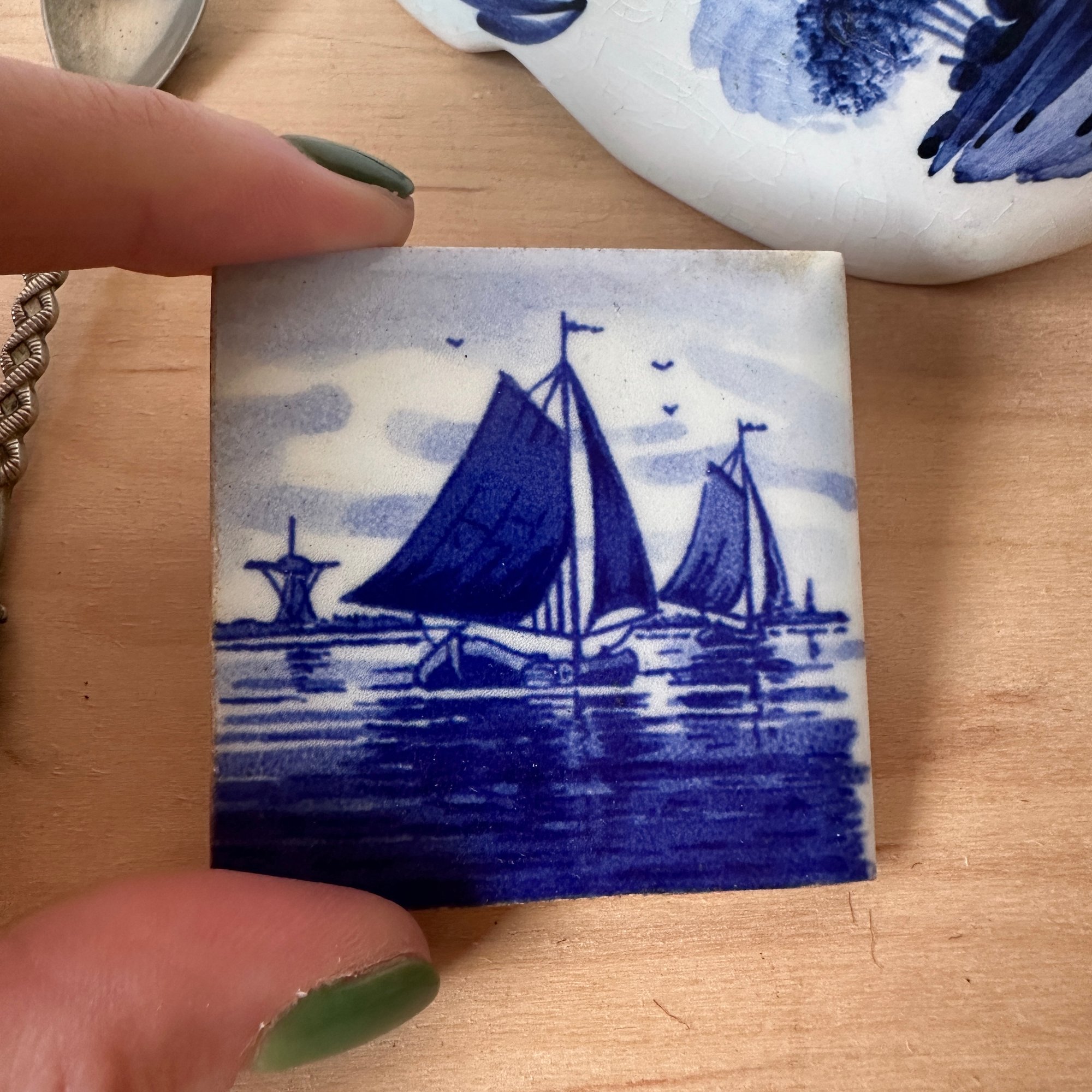 Vintage DELFT Trio Small Spoon, Shoe, & Tile (DC) 67716