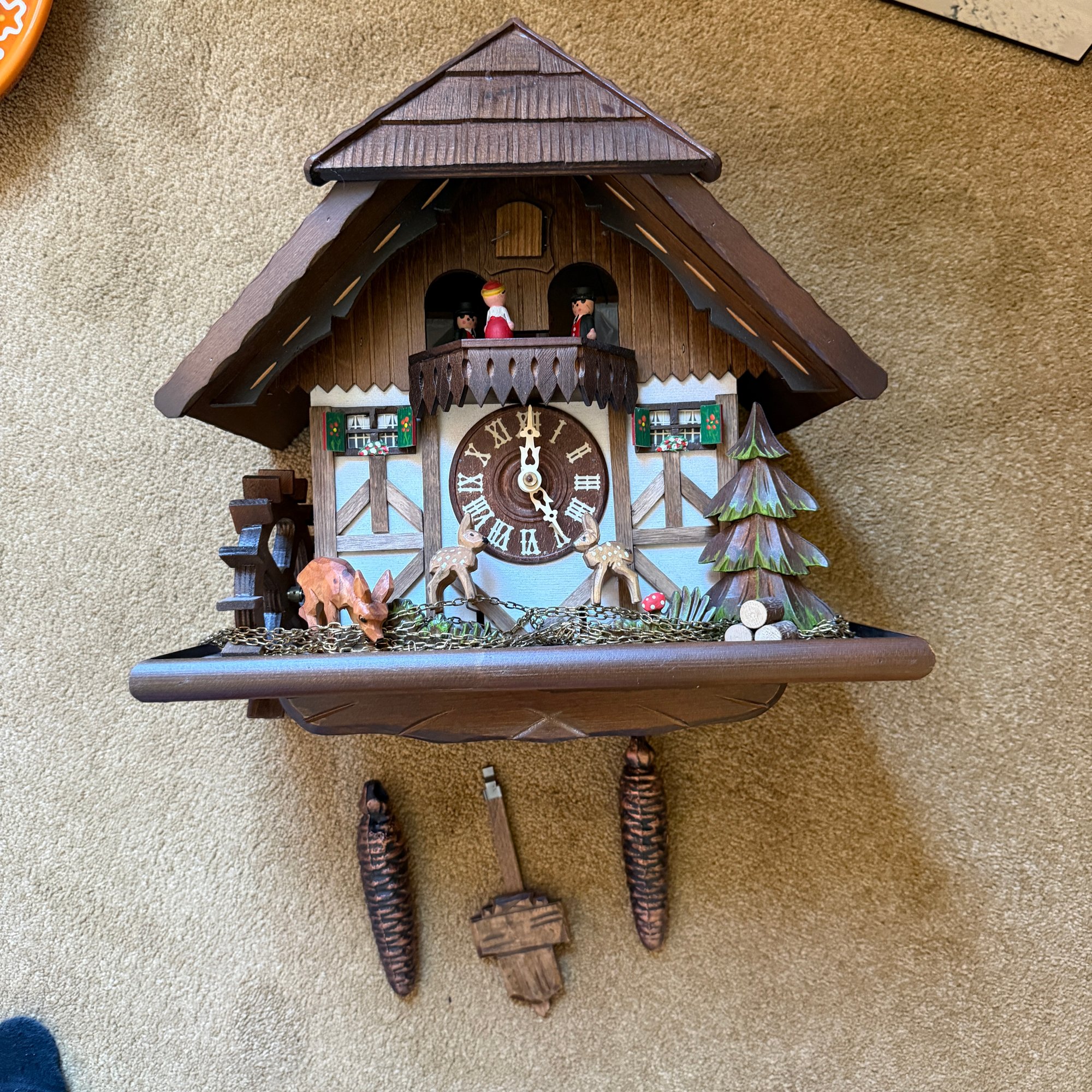 Vintage German Black Forest Reuge Romance Cuckoo Clock #2708 (br1) #88589 | Auctionninja.com