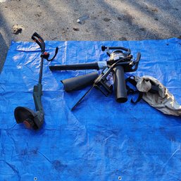 Electric(not Battery) Operated Weed Wacker, Chairsaw, And Blower/ Vac - Garage