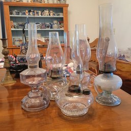 Glass Oil Lamps Set Of 5 (DR)