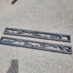 Pair Of Cast Iron Decorative Pieces (Garage)