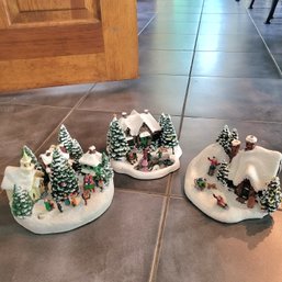 Lot Of 3 Thomas Kincade Winter Scenes (LR)